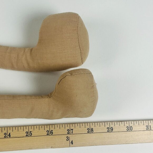 Vintage Style Fabric Bunny Doll With Long Legs & Country Plaid Outfit - Picture 8 of 8